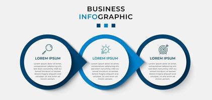 infographic zakelijke ontwerpsjabloon met pictogrammen en 3 opties of stappen vector