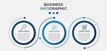 infographic zakelijke ontwerpsjabloon met pictogrammen en 3 opties of stappen vector