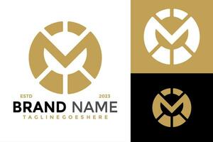 brief m bedrijf bedrijf logo ontwerp vector symbool icoon illustratie