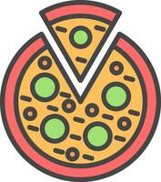 vegetarisch pizza vector icoon ontwerp