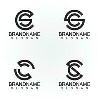 alfabet brieven monogram logo cs,sc,s en c, elegant en professioneel brief icoon ontwerp vector