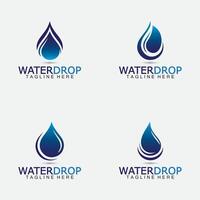 water laten vallen logo vector ontwerp sjabloon