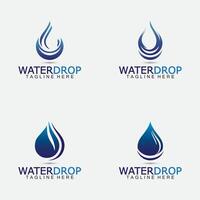 water laten vallen logo vector ontwerp sjabloon