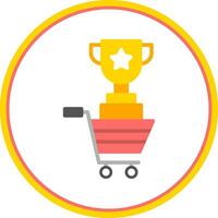 boodschappen doen wedstrijd trofee vector icoon ontwerp