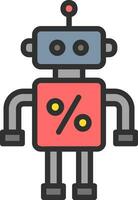 verdisconteerd robot vector icoon ontwerp