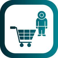 boodschappen doen astronaut vector icoon ontwerp