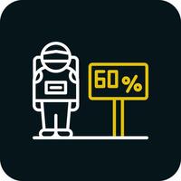 verdisconteerd astronaut vector icoon ontwerp