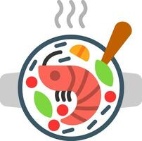 zeevruchten paella vector icoon ontwerp