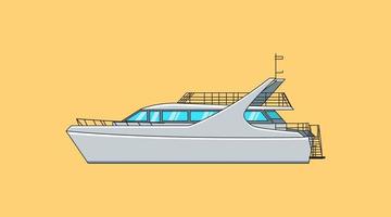 privé schip cartoon transport illustratie vector