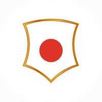 japan vlag vector met schild frame