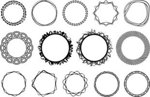 vector cirkel kaderset. verzameling vector cirkelframes