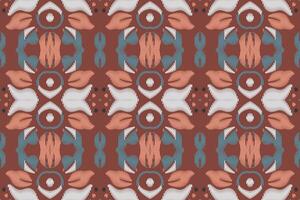 motief ikat bloemen paisley borduurwerk achtergrond. ikat aztec meetkundig etnisch oosters patroon traditioneel.azteken stijl abstract vector illustratie.ontwerp textuur, stof, kleding, verpakking, sarong.