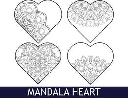 bloemen mandala harten gratis vector