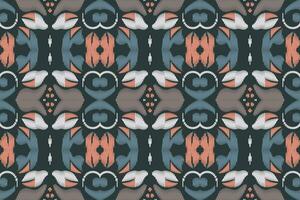 motief ikat bloemen paisley borduurwerk achtergrond. ikat aztec meetkundig etnisch oosters patroon traditioneel. ikat aztec stijl abstract ontwerp voor afdrukken textuur,stof,sari,sari,tapijt. vector