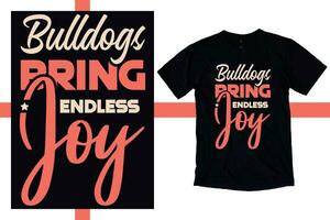 bulldog t overhemd ontwerp voor Mens Dames vector