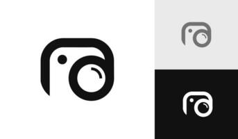 gemakkelijk en modern camera logo ontwerp vector
