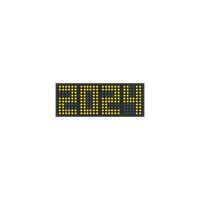 gelukkig nieuw jaar 2024 digitaal nummer. vector logo icoon sjabloon
