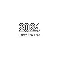 gelukkig nieuw jaar 2024. vector logo icoon sjabloon