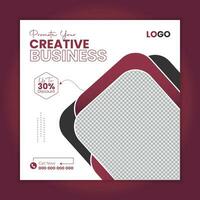 corporate social media post design vector