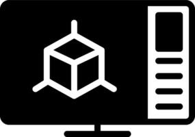 solide icoon voor simulaties vector