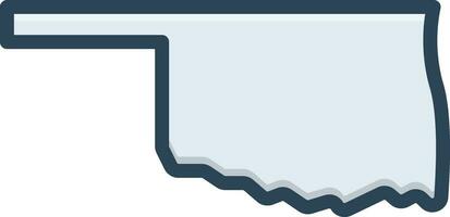 kleur icoon voor Oklahoma vector