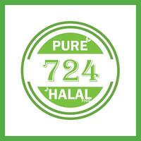 ontwerp met halal blad ontwerp 724 vector