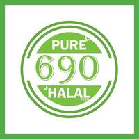 ontwerp met halal blad ontwerp 690 vector