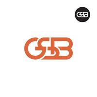 brief gsb monogram logo ontwerp vector