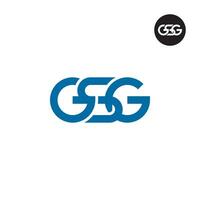 brief gsg monogram logo ontwerp vector