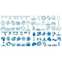 water druppels icoon vector set. water illustratie teken verzameling. verstuiven symbool. oceaan logo. zee markering.