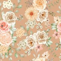 roze achtergrond roos bloem naadloos patroon, naadloos patroon achtergrond van rozen vector