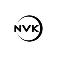 nvk brief logo ontwerp, inspiratie voor een uniek identiteit. modern elegantie en creatief ontwerp. watermerk uw succes met de opvallend deze logo. vector