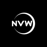 nvw brief logo ontwerp, inspiratie voor een uniek identiteit. modern elegantie en creatief ontwerp. watermerk uw succes met de opvallend deze logo. vector