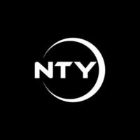 nty brief logo ontwerp, inspiratie voor een uniek identiteit. modern elegantie en creatief ontwerp. watermerk uw succes met de opvallend deze logo. vector