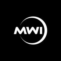 mwi brief logo ontwerp, inspiratie voor een uniek identiteit. modern elegantie en creatief ontwerp. watermerk uw succes met de opvallend deze logo. vector