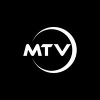 mtv brief logo ontwerp, inspiratie voor een uniek identiteit. modern elegantie en creatief ontwerp. watermerk uw succes met de opvallend deze logo. vector