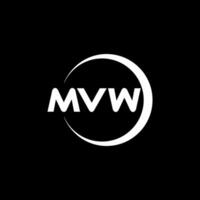 mvw brief logo ontwerp, inspiratie voor een uniek identiteit. modern elegantie en creatief ontwerp. watermerk uw succes met de opvallend deze logo. vector