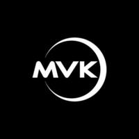 mvk brief logo ontwerp, inspiratie voor een uniek identiteit. modern elegantie en creatief ontwerp. watermerk uw succes met de opvallend deze logo. vector