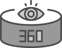 360 graden visie vector icoon ontwerp