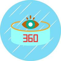 360 graden visie vector icoon ontwerp