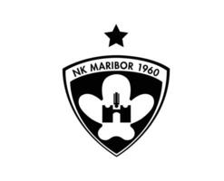 maribor club logo symbool zwart Slovenië liga Amerikaans voetbal abstract ontwerp vector illustratie