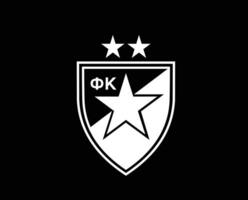 crvena zvezda club symbool logo wit Servië liga Amerikaans voetbal abstract ontwerp vector illustratie met zwart achtergrond