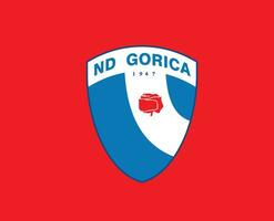 gorica club logo symbool Slovenië liga Amerikaans voetbal abstract ontwerp vector illustratie met rood achtergrond