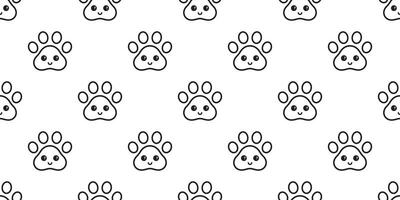 hond poot naadloos patroon voetafdruk vector Frans bulldog glimlach gezicht tekenfilm sjaal geïsoleerd herhaling behang tegel achtergrond illustratie tekening ontwerp