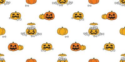 pompoen halloween naadloos patroon vector bot sjaal geïsoleerd herhaling behang geest tegel achtergrond illustratie icoon symbool tekenfilm tekening ontwerp