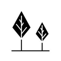 de groep van bomen icoon. gemakkelijk solide stijl. biodiversiteit, duurzaam, harmonie, omgeving, natuur, bloemen, Woud concept. silhouet, glyph symbool. vector illustratie geïsoleerd.