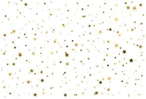 magische gouden sterren confetti patroon gouden achtergrond vector