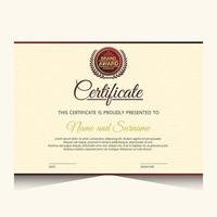 elegant luxe certificaatsjabloonontwerp vector