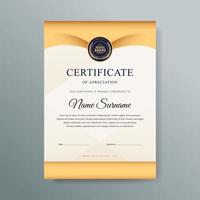 elegant luxe certificaatsjabloonontwerp vector