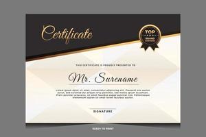 elegant luxe certificaatsjabloonontwerp vector